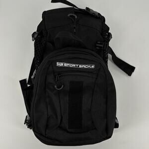 K9 Sport Sack Plus 2 Dog Carrier Backpack W/ Removable Storage Medium Black EUC
